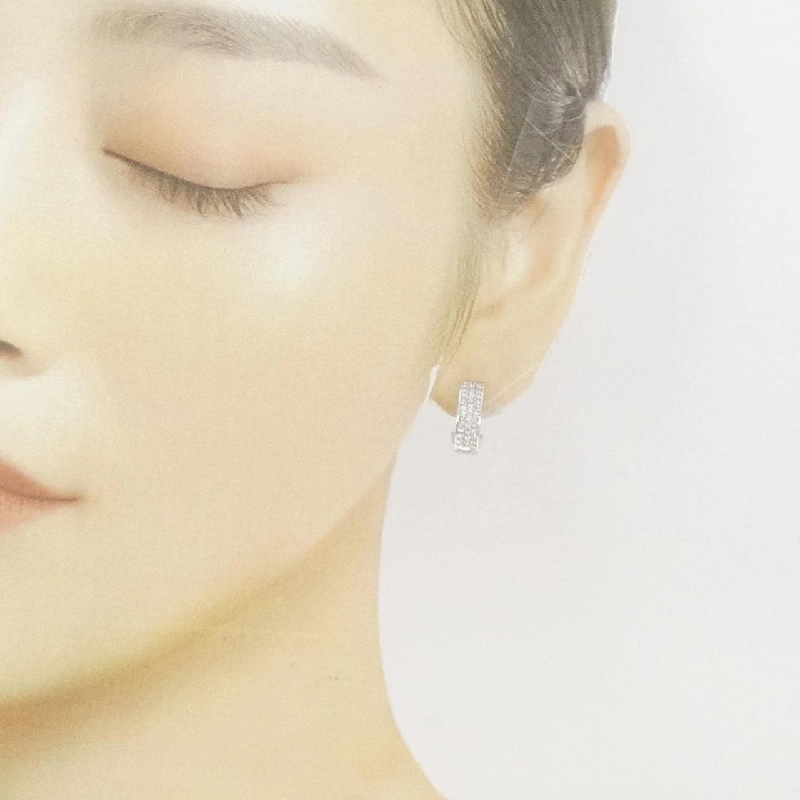 K18WG Bông tai/Khuyên tai kim cương Pavé 0.50CT - Hàng hiệu Chính hãng 875478