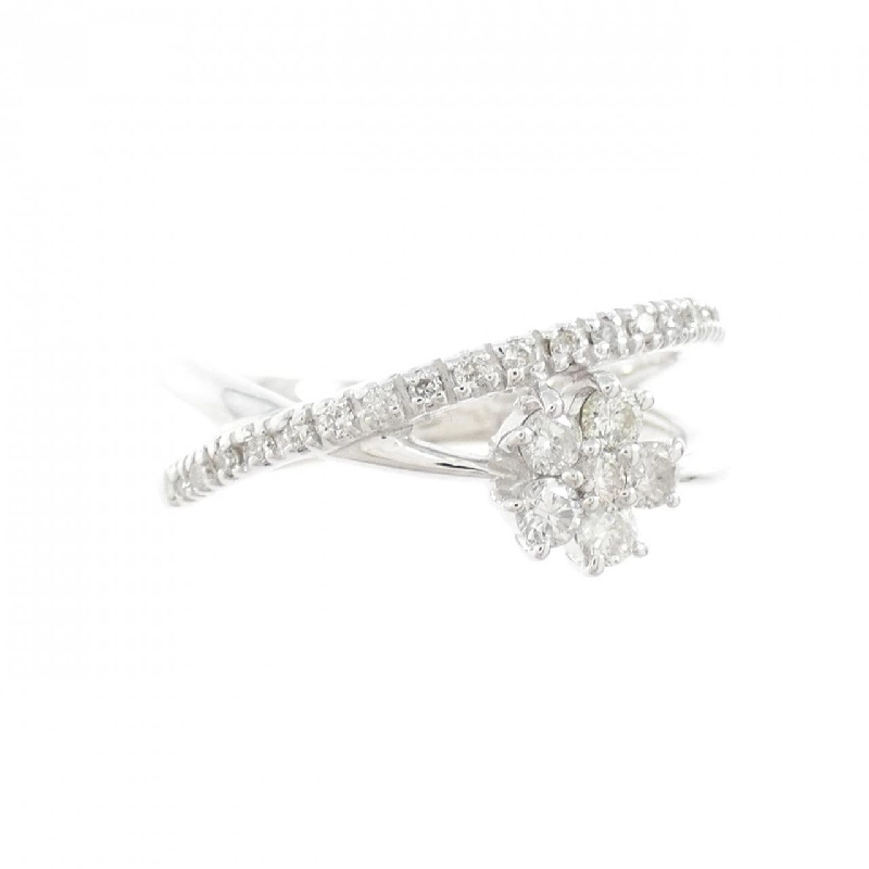 Nhẫn kim cương hoa K18WG 0.27CT - Hàng hiệu Authentic 851280