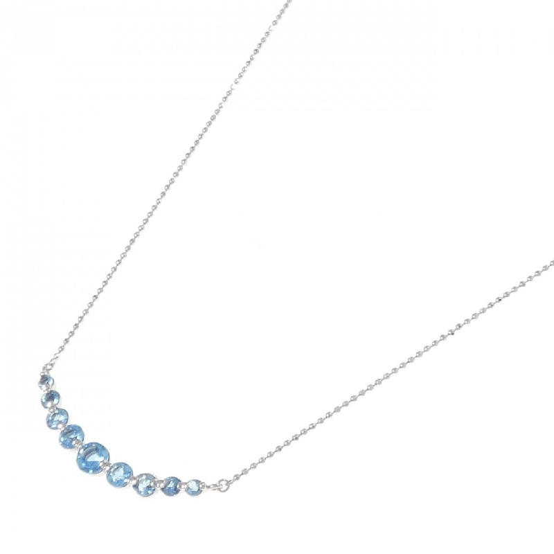 K18WG Blue Topaz Necklace - Hàng hiệu Authentic 858783
