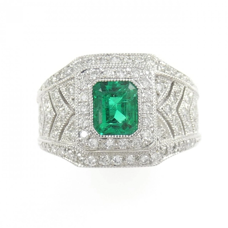 Nhẫn Emerald PT900 0.75CT - Hàng hiệu Chính hãng 850444