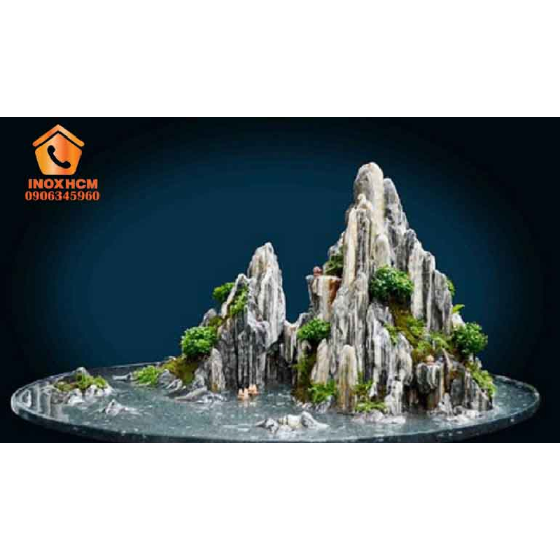 Hòn Non Bộ 80cm - Trang Tri Bể Cá, Nhiều Chi Tiết Tinh Tế-Tỉ Mỉ 3509