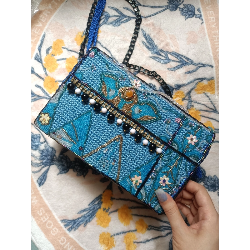 Túi xách handmade cườm hoa 547279