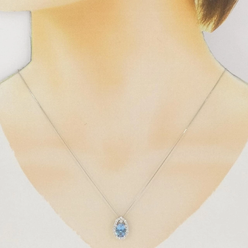 Dây chuyền Aquamarine PT900/PT850 1.30CT - Hàng hiệu Chính hãng 862759