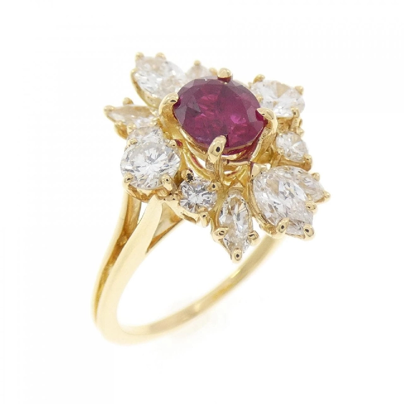 Nhẫn Ruby K18YG 0.74CT - Hàng hiệu Chính hãng 852810