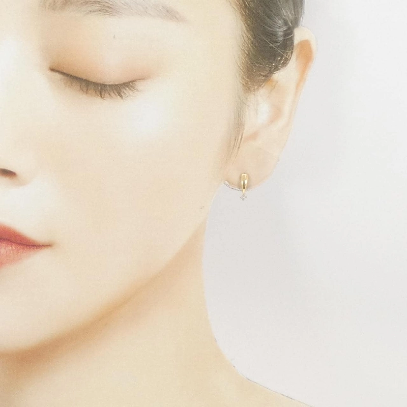 K18YG Bông tai kim cương 0.04CT - Hàng hiệu Chính hãng 868945