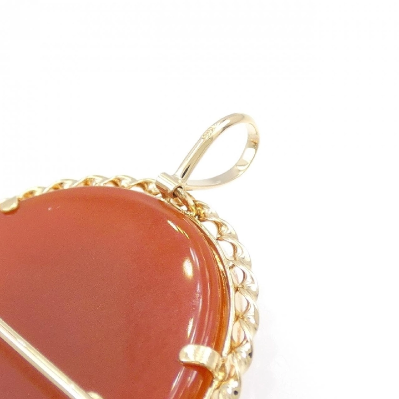 K18YG Mặt đá cam kết - Hàng hiệu Authentic 869704