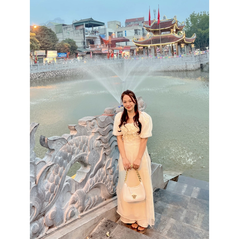 áo dài màu trắng kem 495009