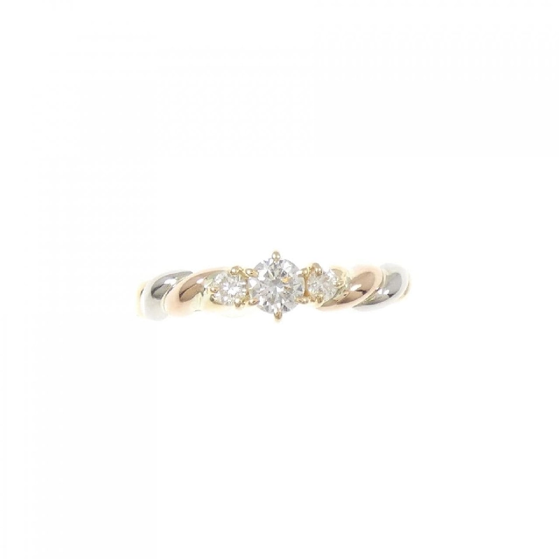 Nhẫn kim cương K18YG/PT900/K18PG 0.15CT - Hàng hiệu Authentic 853192