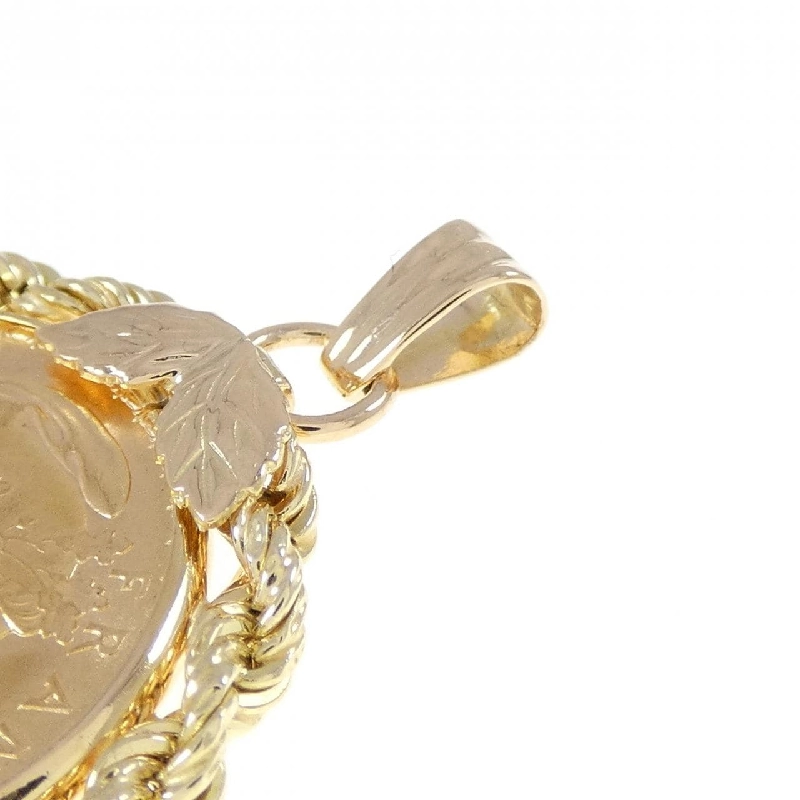 K18YG(枠) Đồng xu mặt dây chuyền - Hàng hiệu Authentic 866692