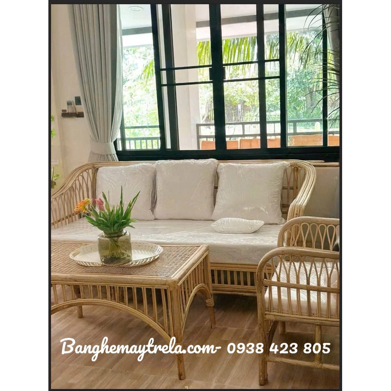 Sofa mây tự nhiên hiện đại phòng khách 495305