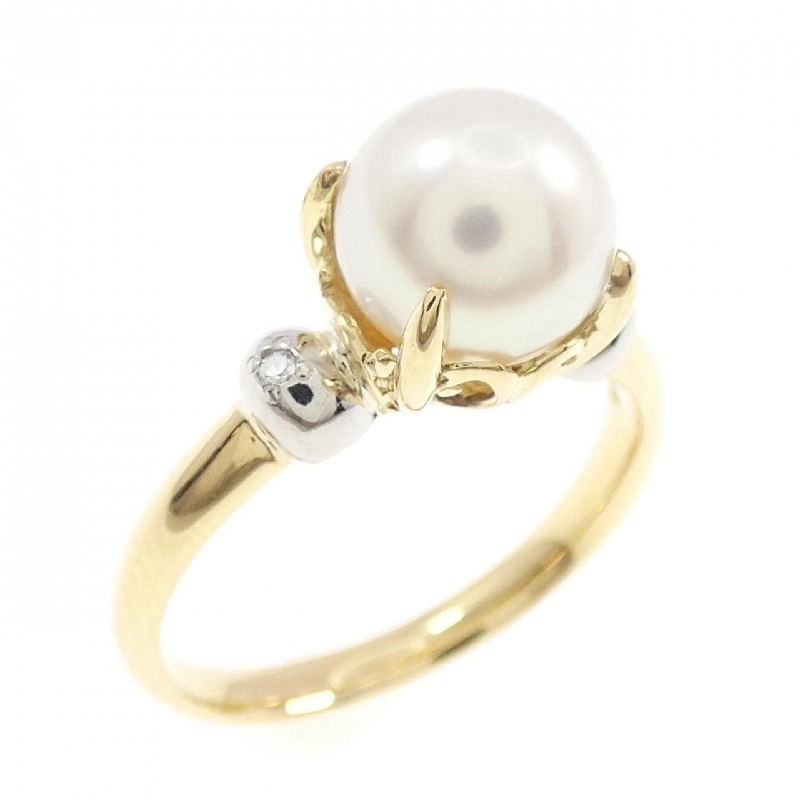 Nhẫn ngọc trai Akoya K18YG/PT900 7.5mm - Hàng hiệu Authentic 851825