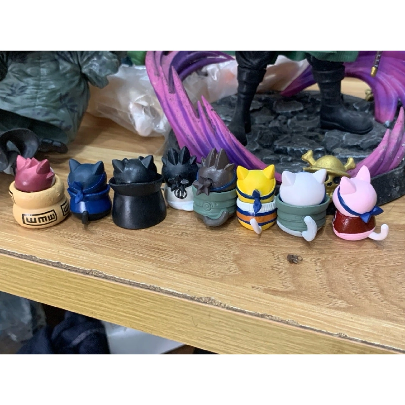 Mô hình mèo cosplay naruto cực kỳ xinh 1 set 8 nhân vật đáng yêu phù hợp trang trí và làm quà tặng 763719