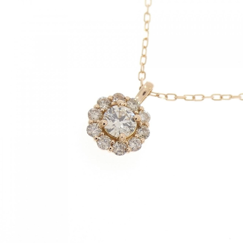 K18PG Dây chuyền kim cương 0.10CT - Hàng hiệu Chính hãng 858898