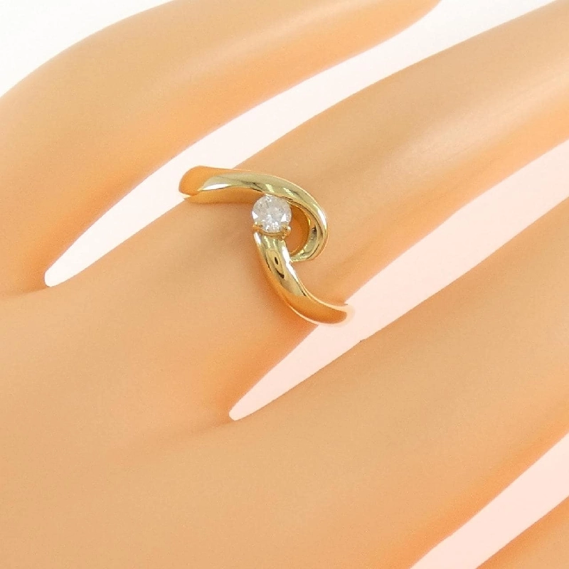 Nhẫn kim cương Solitaire K18YG 0.10CT - Hàng hiệu Chính hãng 855828