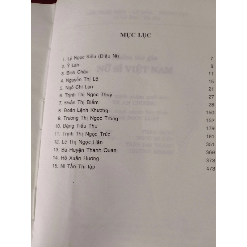 NHÓM TÁC GIẢ NỮ SĨ VIỆT NAM - BÙI HẠNH CẨN - 2002 - 505 trang LỊCH SỬ - CHÍNH TRỊ - TRIẾT HỌC ANTQ0709 919764