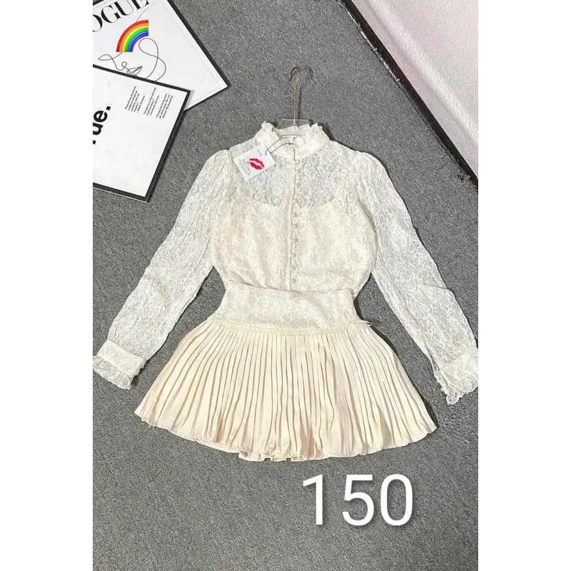 Set váy ngắn áo ren size S M mặc Tết cực xinh 748246