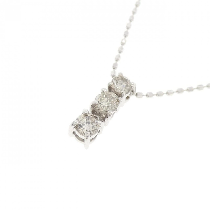 K18WG Dây chuyền kim cương ba viên 0.30CT - Hàng hiệu Authentic 862160