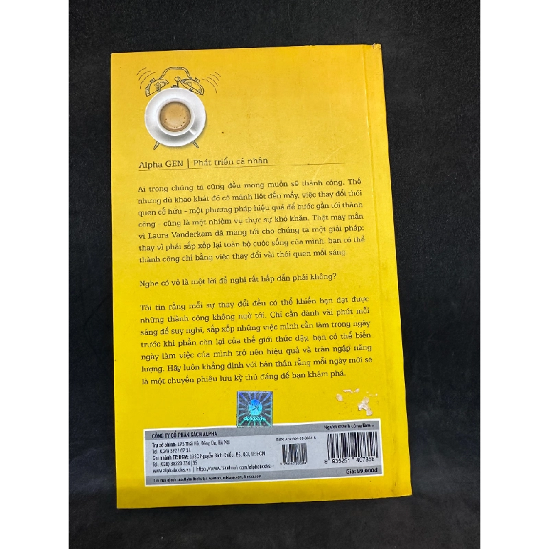 Những người thành công nhất làm gì trước bữa sáng - Laura Vanderkam, mới 80% (dơ nhẹ), 2017 SBM0812 450642