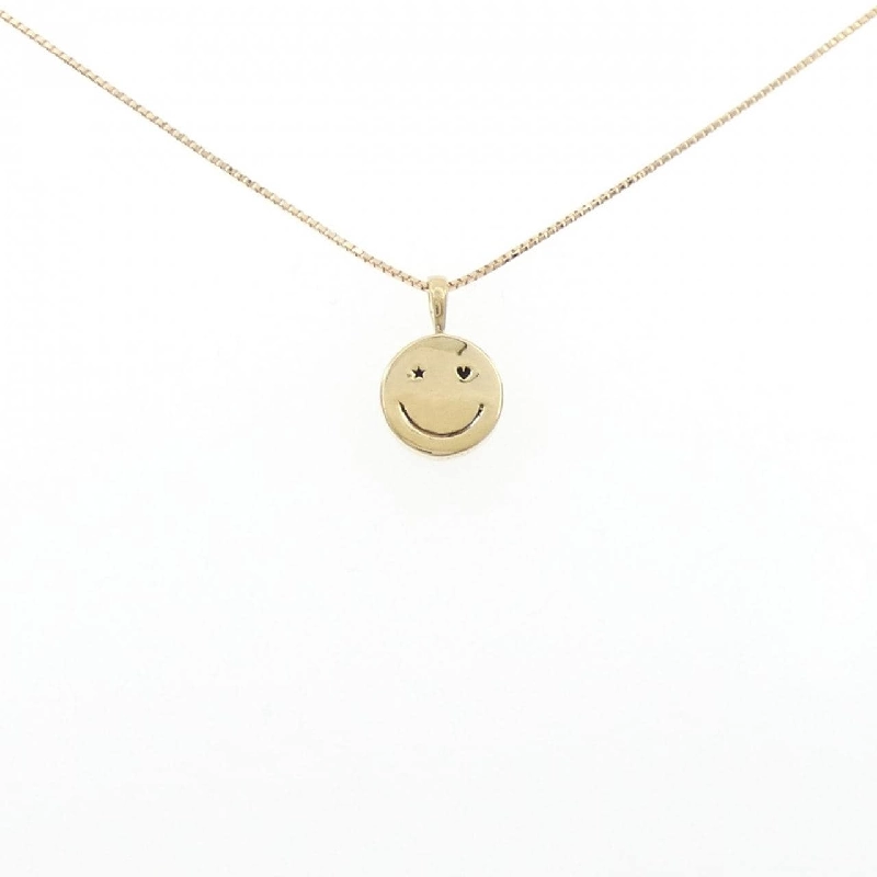 K18YG Vòng cổ kim cương nụ cười 0.03CT - Hàng hiệu Chính hãng 857237