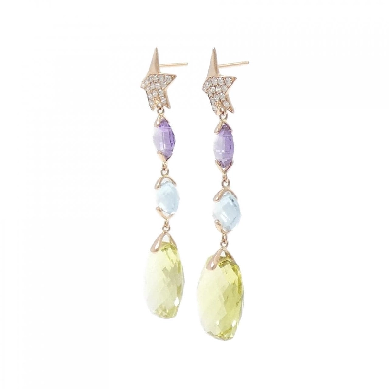 K18PG Ngôi sao Đá màu Bông tai - Hàng hiệu Chính hãng 874546