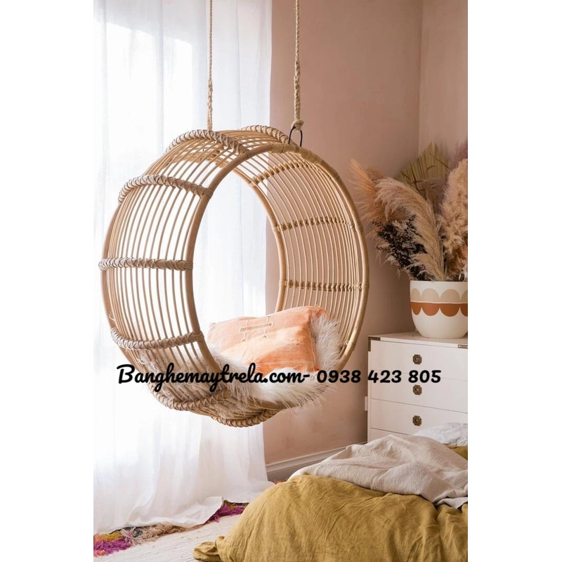 Ghế xích đu đơn mây tre 462111