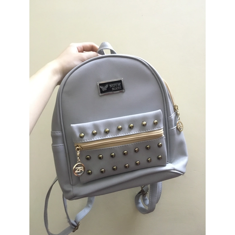 Balo mini màu xám có đinh tán 524638
