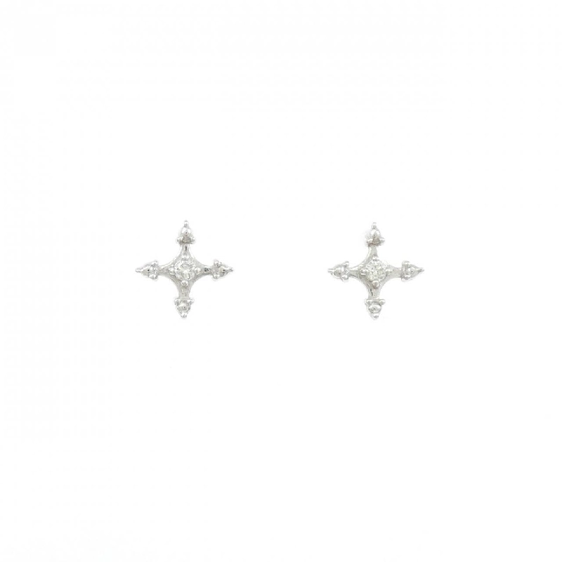 K18WG Bông tai kim cương chéo 0.04CT - Hàng hiệu Chính hãng 867804