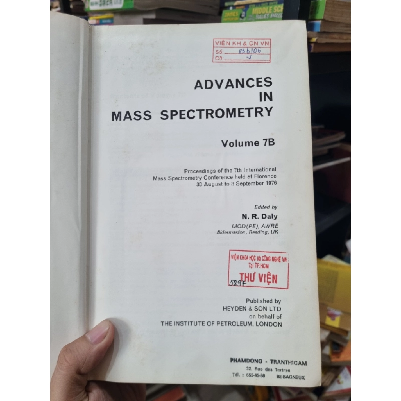 Advances in Mass Spectrometry (Volume 7B) - Edited by N. R. Daly 448814