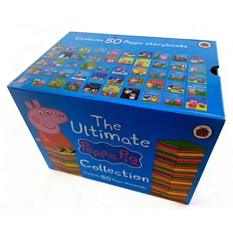 Peppa pig 50 quyển (Sách nhập) - Hộp xanh+đỏ+vàng - Tặng File Mp3 799748