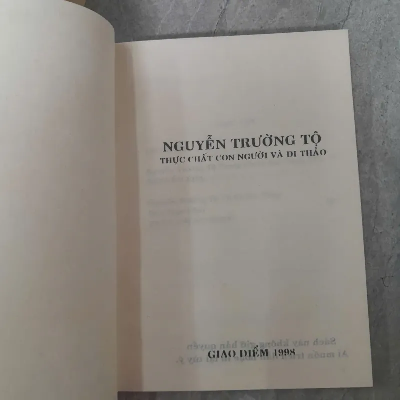 NGUYỄN TRƯỜNG TỘ, THỰC CHẤT CON NGƯỜI VÀ DI THẢO - NGUYỄN KHA, TRẦN NGỌC CHUNG 746201