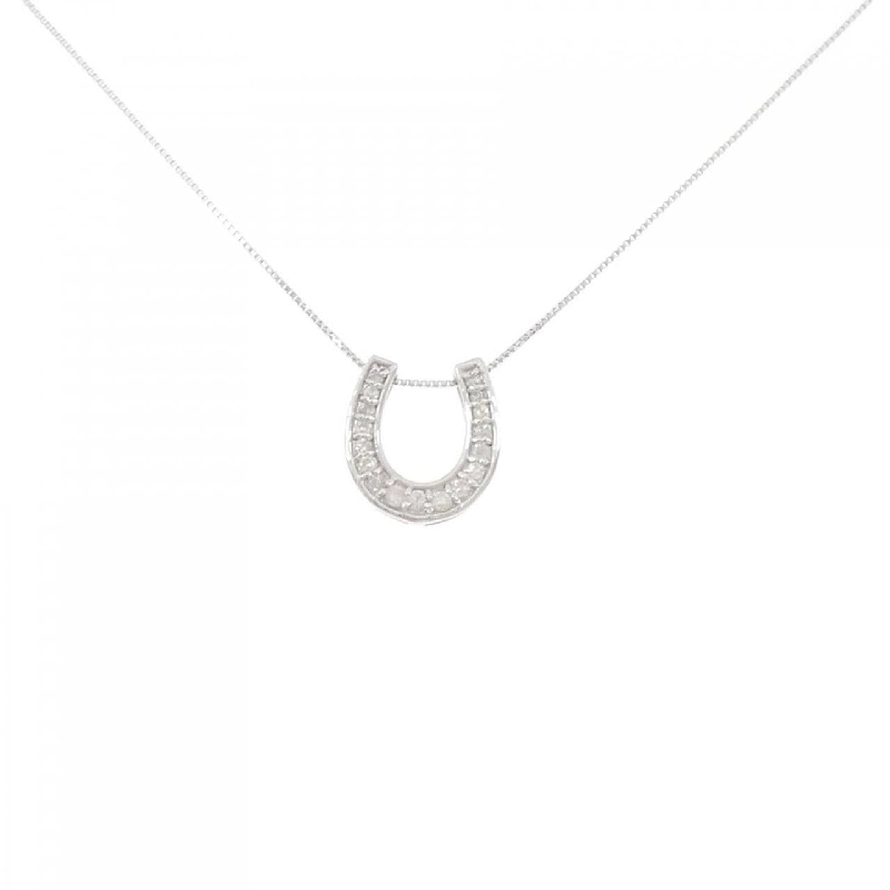 K18WG Mặt dây chuyền hình móng ngựa kim cương 0.20CT - Hàng hiệu Chính hãng 862001