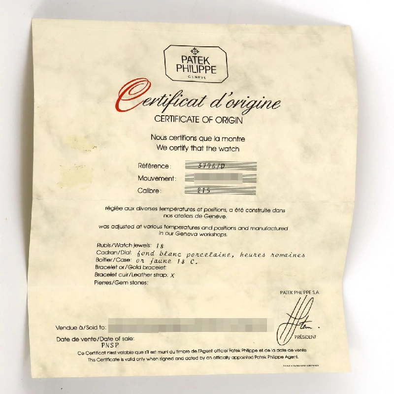 Patek Philippe Calatrava YG 3796DJ YG Cơ - Hàng hiệu Chính hãng 882121