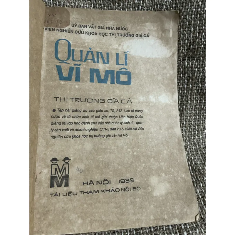 Quản lý kinh tế vĩ mô, 1989; lưu hành nội bộ 1024538