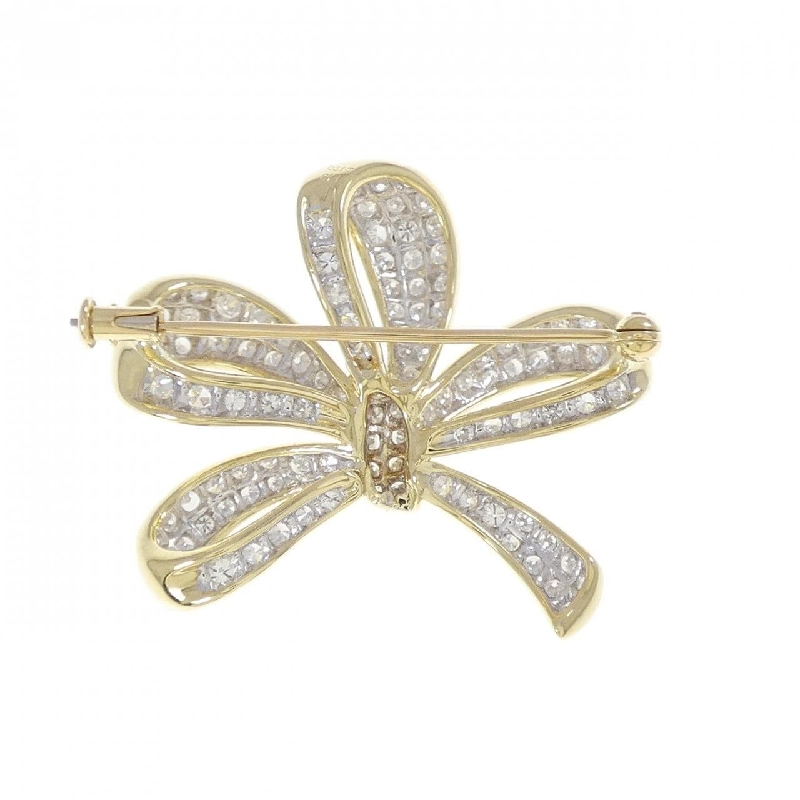 K18YG/K18WG Nơ Kim Cương Brooch 1.90CT - Hàng hiệu Chính hãng 871135