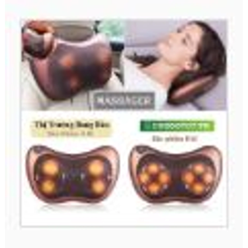 Gối massage hồng ngoại 8 bi 552639