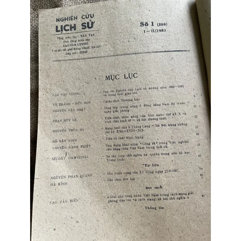 Nghiên cứu lịch sử - số 1-1983 - khổ lớn 679714