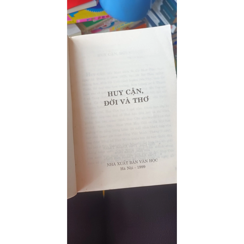 Huy Cận Thơ Và Đời 550039