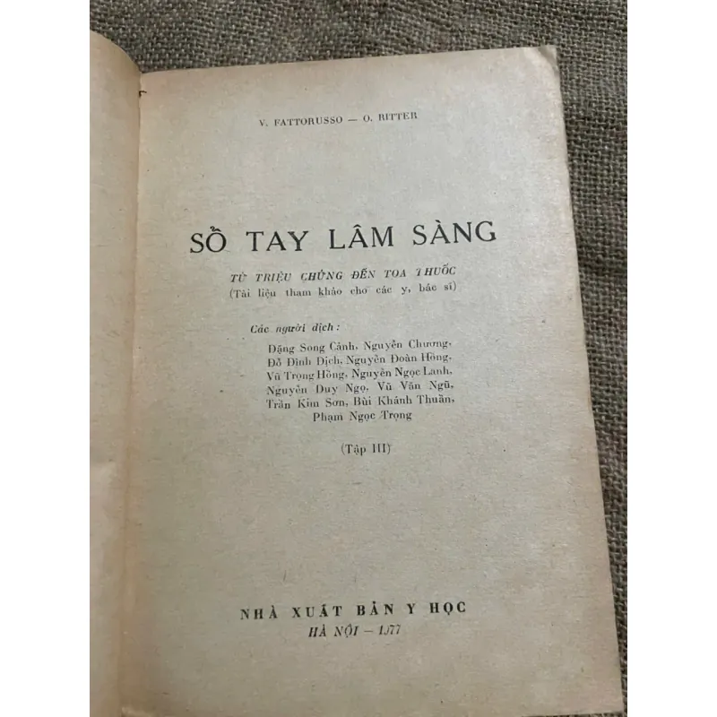 SỔ TAY LÂM SÀNG TẬP 3 - SÁCH Y, DÀY 571838