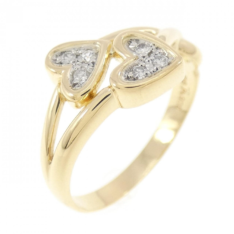 Nhẫn kim cương hình trái tim K18YG/PT900 0.06CT 668836