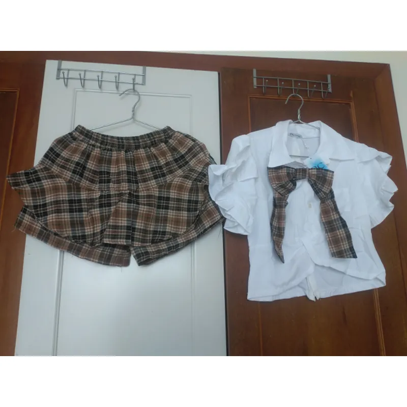 Set quần đùi áo cotton bé gái <47 ký mặc Tết cực xinh 739140