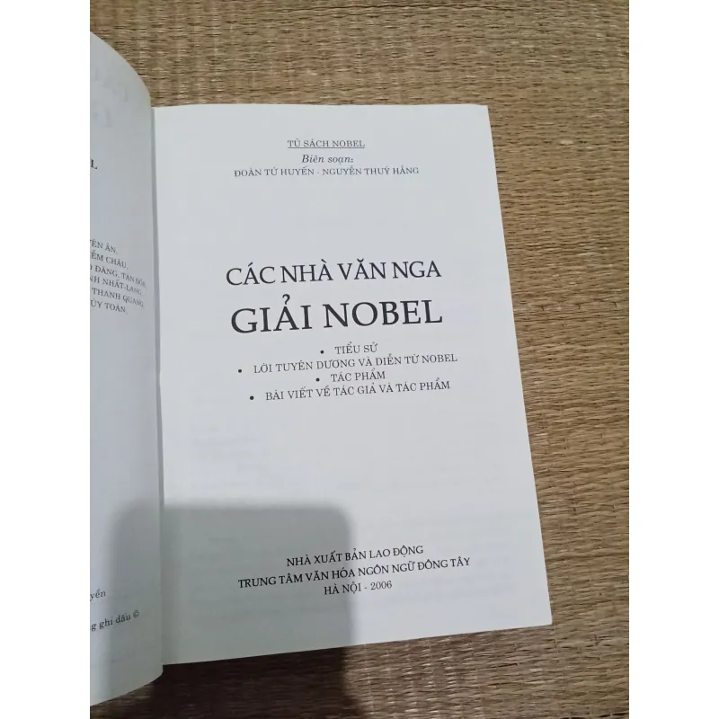 Các Nhà Văn Nga Giải Nobel  932212