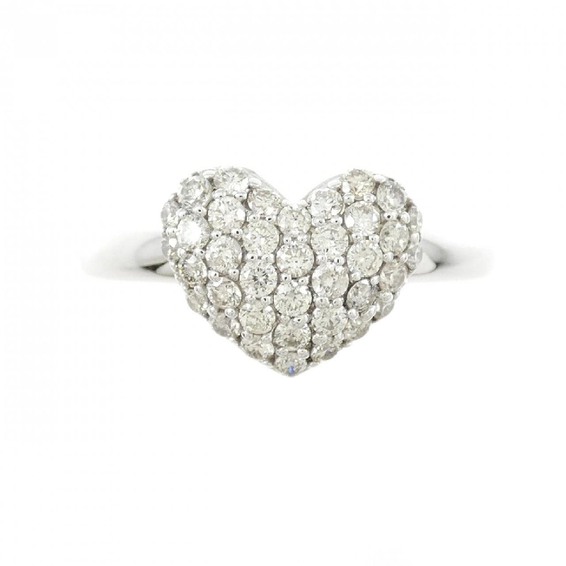 Nhẫn kim cương pavé hình trái tim PT900 0.52CT 665996