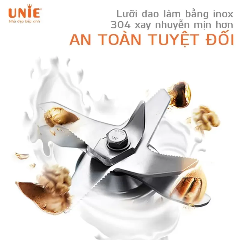 ⭐ Máy làm sữa hạt UNIE V1S – 1,75L, công suất 1800W, 9 chương trình nấu đa năng! 715004