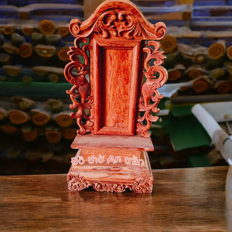 Bài vị gỗ hương trạm khắc tinh sảo cao 41cm; 50cm và 60 cm 750938