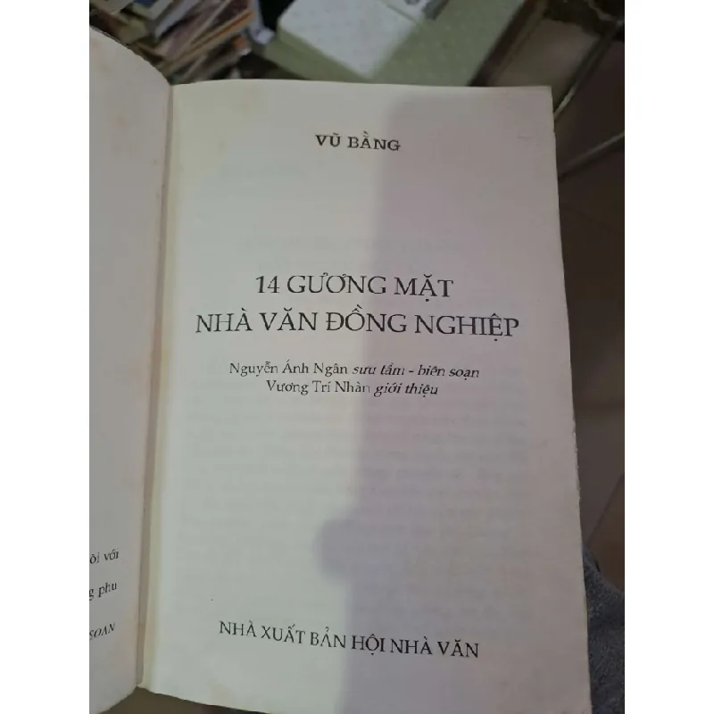 Mười bốn gương mặt nhà văn đồng nghiệp - Vũ Bằng VĂN HỌC HCM0910 588409