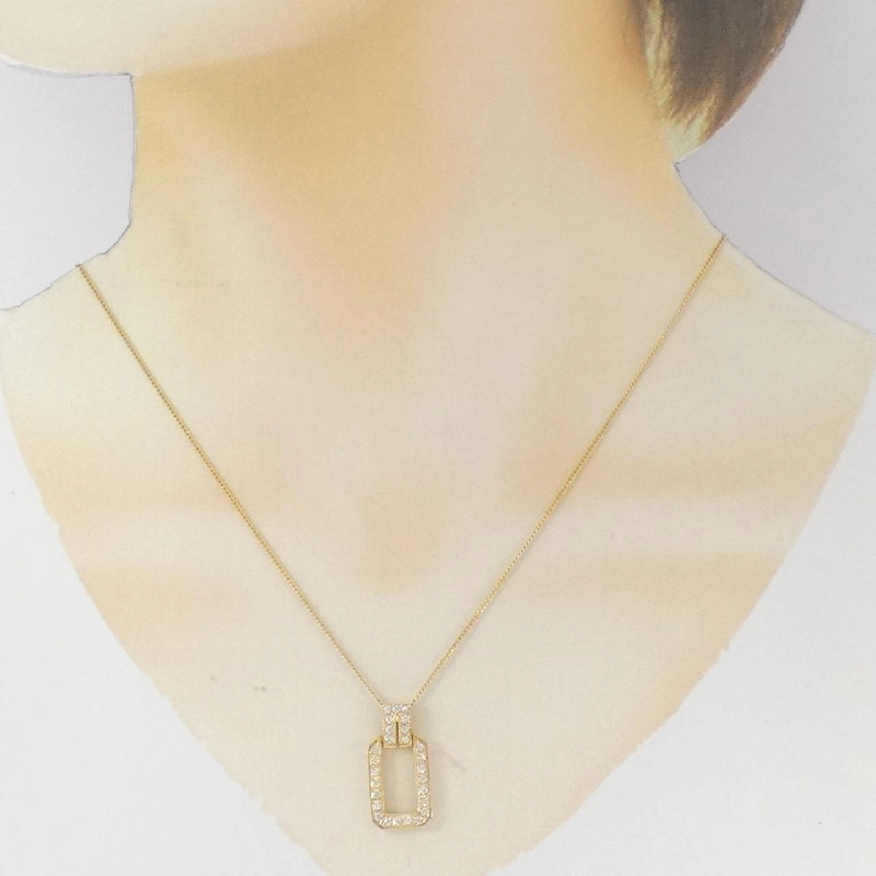 K18YG Dây chuyền kim cương 0.33CT - Hàng hiệu Chính hãng 856601