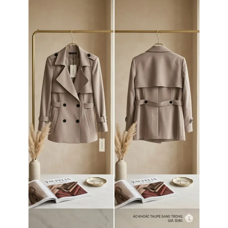 PASS ÁO KHOÁC TRENCH COAT THIẾT KẾ - MỚI 100% 1033467