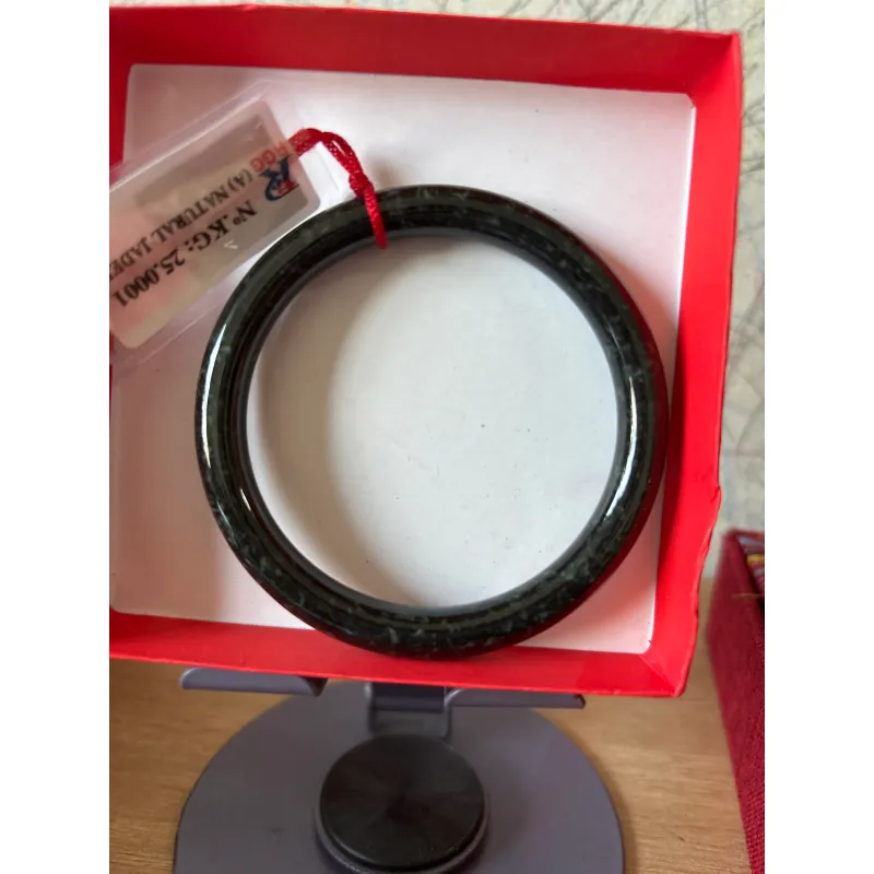 Vòng tay cẩm thạch mực dục không thấu đèn Myanmar type A 797845