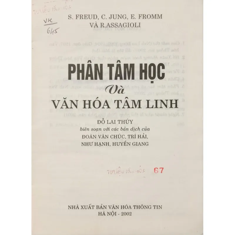 Phân tâm học và văn hóa tâm linh 791094