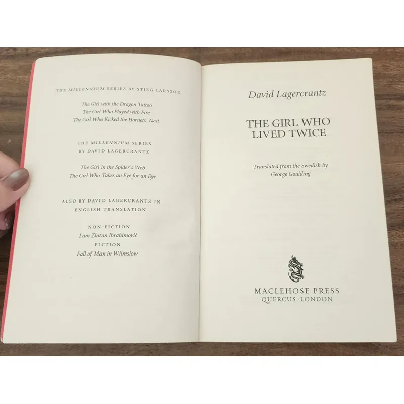 THE GIRL WHO LIVED TWICE (Continuing Stieg Larsson's Millennium series) - D. Lagercrantz 714279